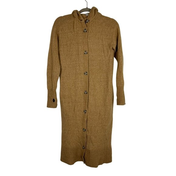 Everlane Women's Dress Wool Blend Long Button-Up Cardigan Small Brown - Picture 1 of 13